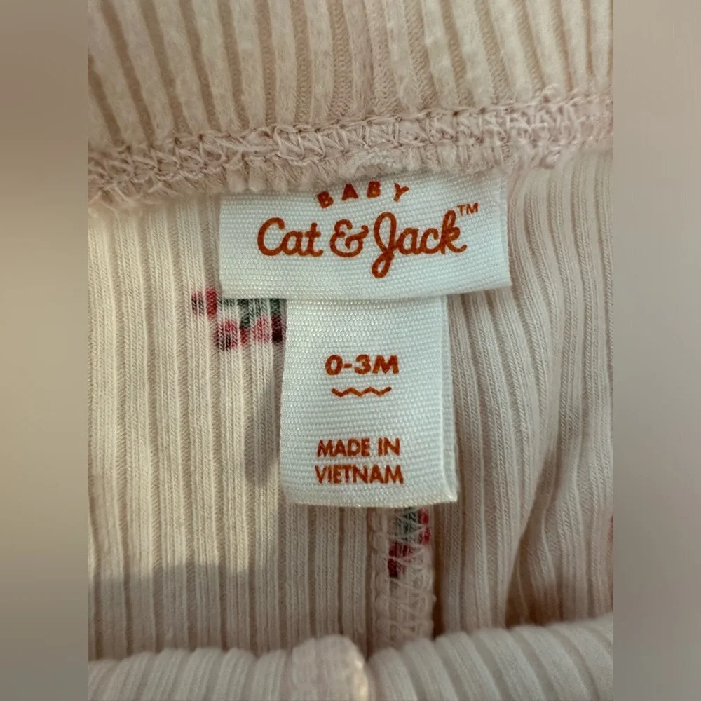 Cat & Jack 2pc Matching Set Christmas Outfit Baby Girl Size 0-3 Months
